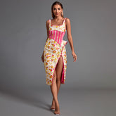 Maddison Midikleid aus geblümtem Jacquard